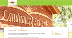 Desktop Screenshot of landhaus-schenk.de
