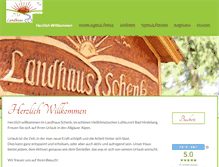 Tablet Screenshot of landhaus-schenk.de